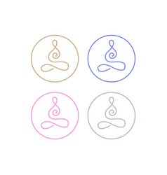 Wellness Yoga Studio Logo Set