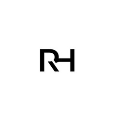 Bold Letter Rh Monogram Logo Design