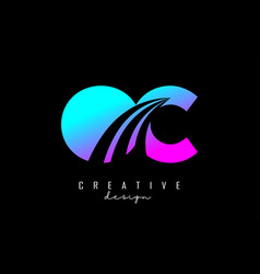 Creative Colorful Letters Oc O C Logo