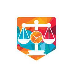 Law Time Logo Design Template