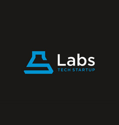 Letter S Monogram Logo Design For Lab Science