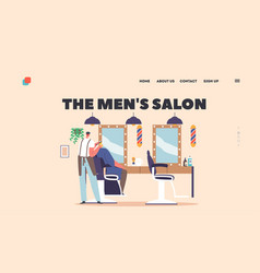 Men Beauty Salon Landing Page Template Barbershop