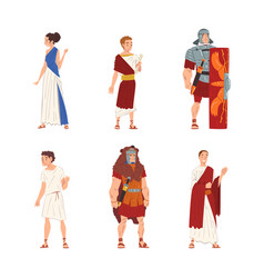 Ancient Roman People Characters With Soldier