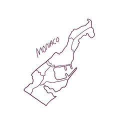 Hand Drawn Doodle Map Of Monaco