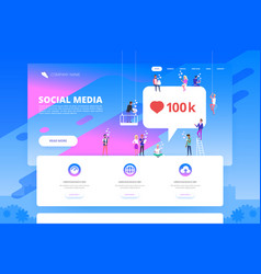 Social Media Concept For Website