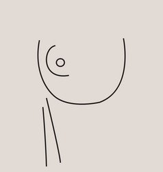 Abstract Boob Line Art