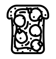 Sandwich Radish Line Icon