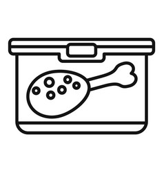 Food Meat Box Icon Outline School Dinner