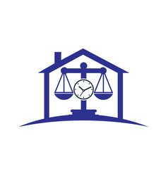 Law Time Logo Design Template