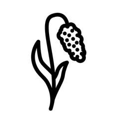 Millet Plant Food Line Icon