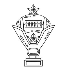 American Football Trophy Isolated Coloring Page