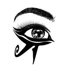 Black White Egyptian Eye Makeup