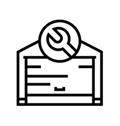 Garage Door Repair Line Icon