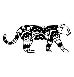 Leopard From Side Mandala Style