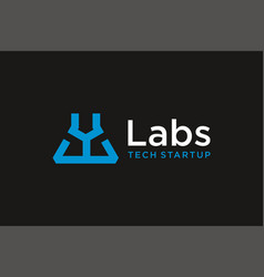 Letter Y Monogram Logo Design For Lab Science