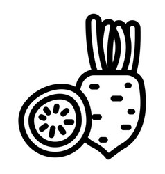 Watermelon Radish Line Icon