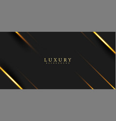 Luxury Abstract Black Background With Golden