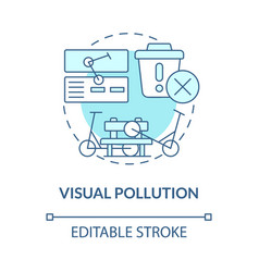 Visual Pollution Blue Concept Icon