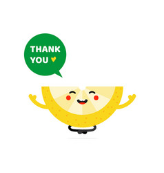 Lemon Slice Character Meditating Saying Thank You