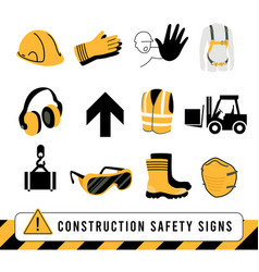 Construction Safety Signs Set