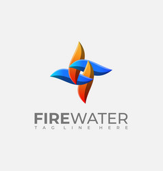 Fire Water Logo Combination