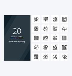 20 Information Technology Outline Icon