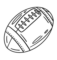 American Football Isolated Coloring Page For Kids