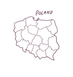 Hand Drawn Doodle Map Of Poland