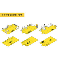 Moving Floor Plan Image 2ldk Isometric