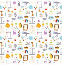 Chemistry seamless pattern Royalty Free Vector Image