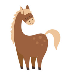 Cute Cartoon Horse Isolated