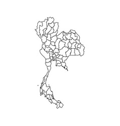 Doodle Map Of Thailand With States