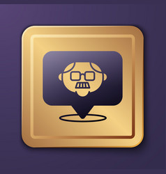 Purple Grandfather Icon Isolated On