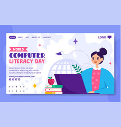 Computer Literacy Day Social Media Landing Page