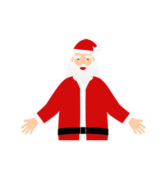 Grandpa In Santa Claus With Open Arms