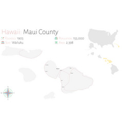 Map Maui County In Hawaii