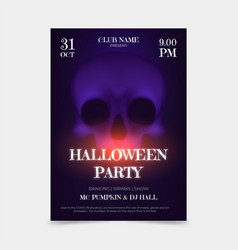 Realistic Halloween Party Vertical Poster