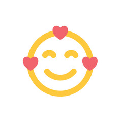 Smile Icon Happy Face In Love Smiling Emoji