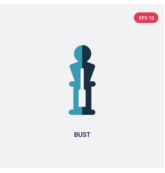 Two Color Bust Icon From Museum Concept Isolated