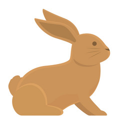 Brown Rabbit Icon Cartoon Cute Bunny