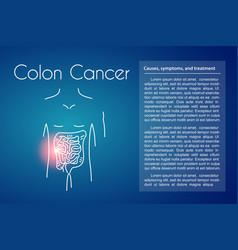 Colon Cancer Blue Background