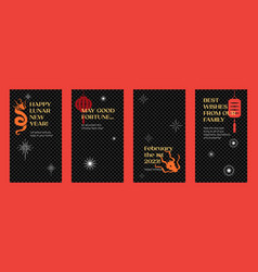 Happy Lunar New Year Set Of Templates