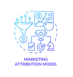 Marketing Attribution Model Blue Gradient Concept