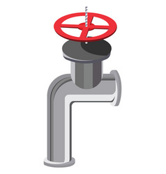 Metal Grey Water Pump On A White Background