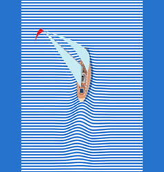 Yacht On The Crest Of A Wave