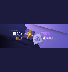 Black Friday Cyber Monday Banner Trendy