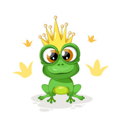 Funny Frog Princess With Golden Crown