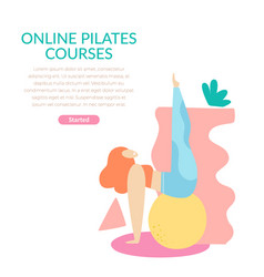 Online Pilates Courses Poster Yoga Fitness