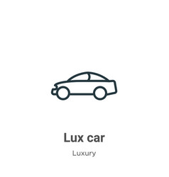 Lux Car Outline Icon Thin Line Black Car Icon