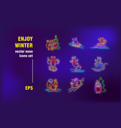 Enjoy Winter Neon Signs Set